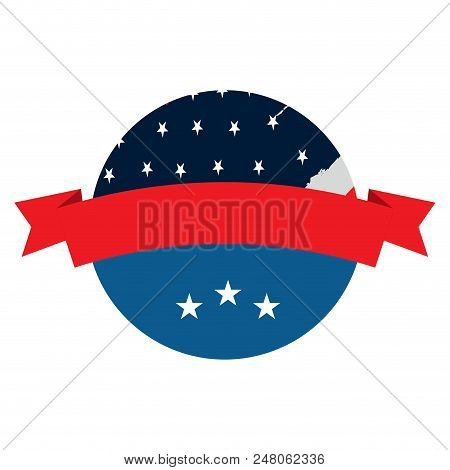 Isaolated Empty American Campaign Button. Vector Illustration Design