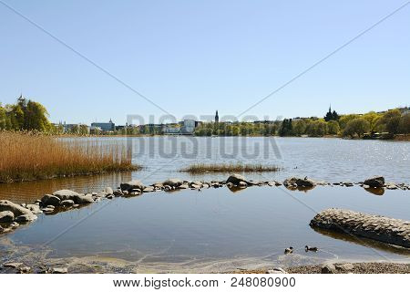 Shallow Pool At The Edge Of Toolo Bay, Helsinki