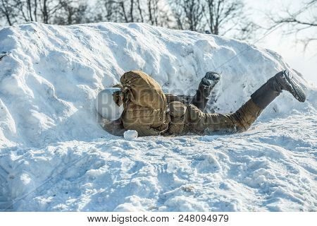 Russian Federation, Pskov District, Velikie Luki - 23 February 2018: Military Historical Reenactment