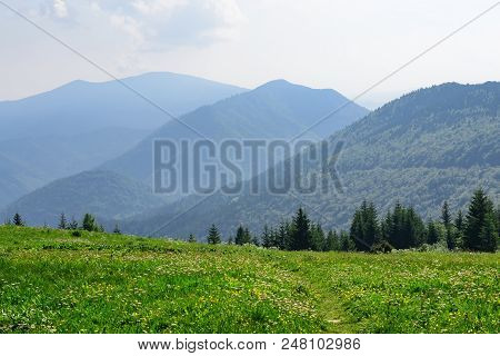 The Meadows In The Vratna Valley At The National Park Mala Fatra, Slovakia.