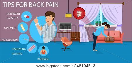 Tips For Back Pain For Pregnant. Bad Position For Pregnant. Recommendations For Treatment Of Pain. W