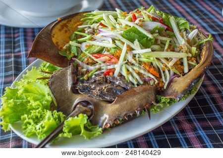Spicy Horseshoe Crab Egg Salad Thaifood Phuket