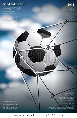Soccer Football Poster Design Template Vestor Illustration