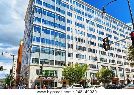 Washington, Usa, Urban Cityscape Of The City. Downtown District.