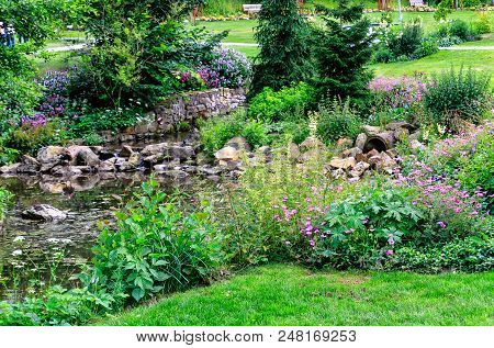 The Spa Gardens Of Bad Schwalbach In Hesse, Germany