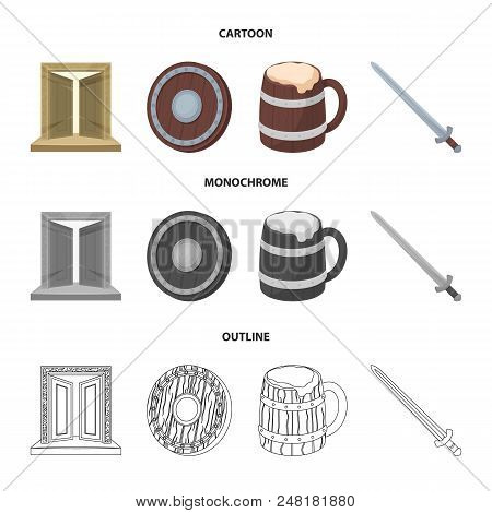 A Gate To The Treasure, A Shield For Protection, A Mug With A Bra, A Sword. Vikings Set Collection I