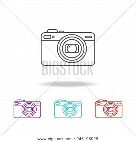 Camera Icons. Elements Of Photo In Multi Colored Icons. Premium Quality Graphic Design Icon. Simple 