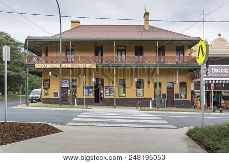 Braidwood, New South Wales, Australia, 16th April 2018 - Royal Mail Hotel In The Town Of Braidwood, 