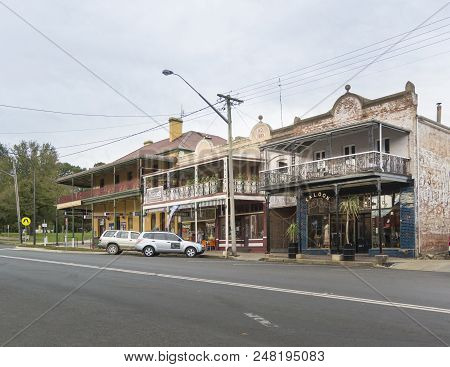 Braidwood, New South Wales, Australia, 16th April 2018 - Kings Highway In The Town Of Braidwood, New