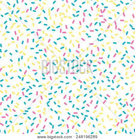 Seamless Donut Glaze Pattern. Geometry Background. Stock Vector