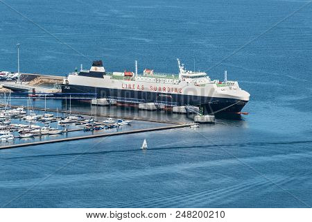 Vigo, Spain - May 20, 2017: Car Carrier Vessel Suar Vigo Moored In The Port Of Vigo, Galicia, Spain.
