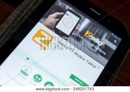 Ryazan, Russia - July 03, 2018: Zello Ptt Walkie Talkie Icon In The List Of Mobile Apps