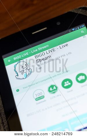 Ryazan, Russia - July 03, 2018: Bigo Live - Live Stream Icon In The List Of Mobile Apps
