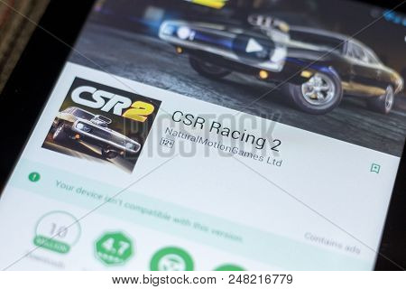 Ryazan, Russia - July 03, 2018: Csr Racing 2 Icon In The List Of Mobile Apps