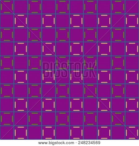 Lines In Grid Geometric Seamless Pattern. Fashion Graphic Background Design. Modern Stylish Abstract