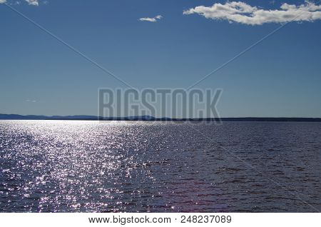 A View Over Beautiful Lake Siljan In Dalarna On A Sunny And Hot
Day