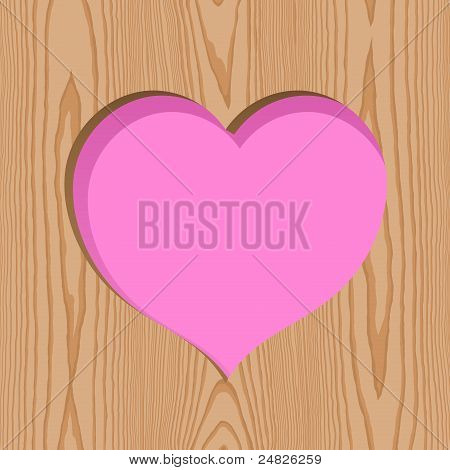 Holz mit Herz Loch Hintergrundmuster