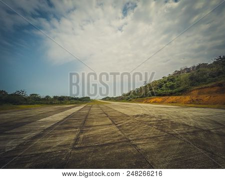 Abandoned Airfield In Rural Landscape -  Small Airport