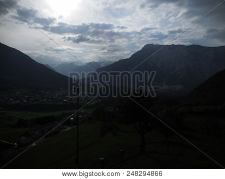 View Of The Otztal Valley In Austria