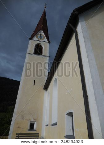 White Wall Church In The Otztal Valley