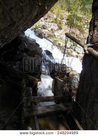 Famous Lehner Waterfall With A Klettersteig