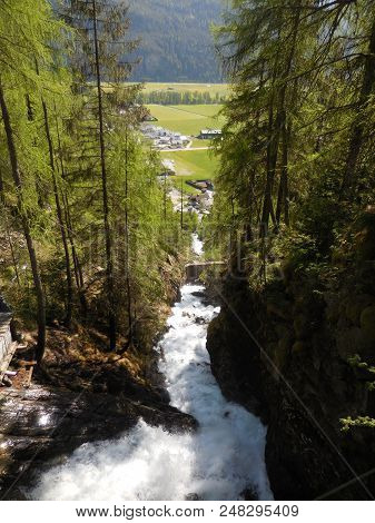 Famous Lehner Waterfall With A Klettersteig