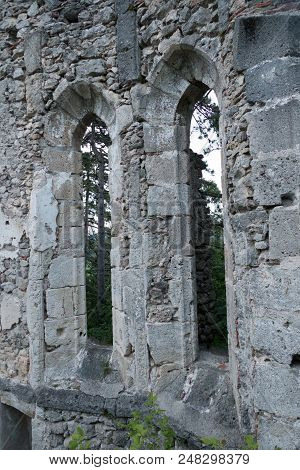 Ruin Of The Schwarzenburg Castle In Austria