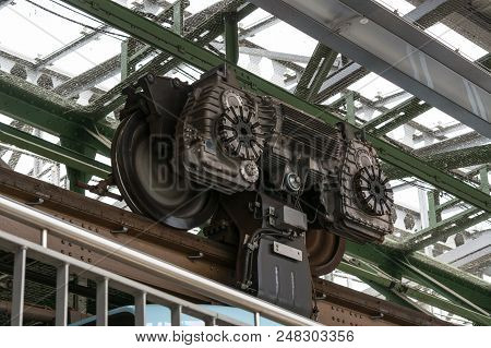 Drive And Motor Suspension Railway In Wuppertal Germany.