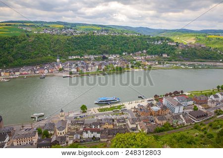 Sankt Goarshausen And St. Goar In The Rhine Valley Germany