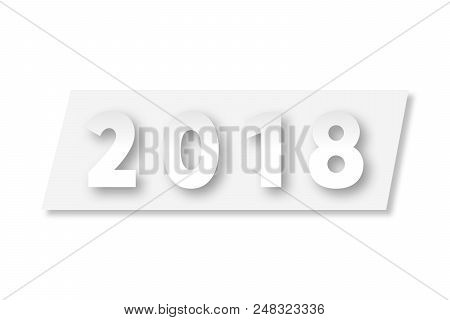 2018 Year Isolated On White Background