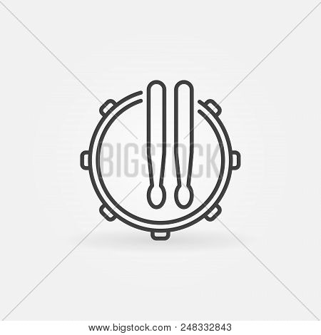 Drum Outline Vector Concept Icon Or Design Element