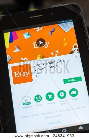 Ryazan, Russia - July 03, 2018: Etsy: Handmade And Vintage Goods Icon In The List Of Mobile Apps