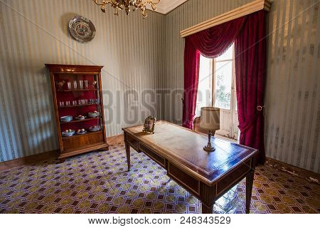 Interiors Of Nicolaci Palace, Noto, Sicily, Italy