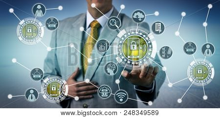 Unrecognizable Executive Using Smartphone Telematics To Assess Driver Behavior. Technology And Insur