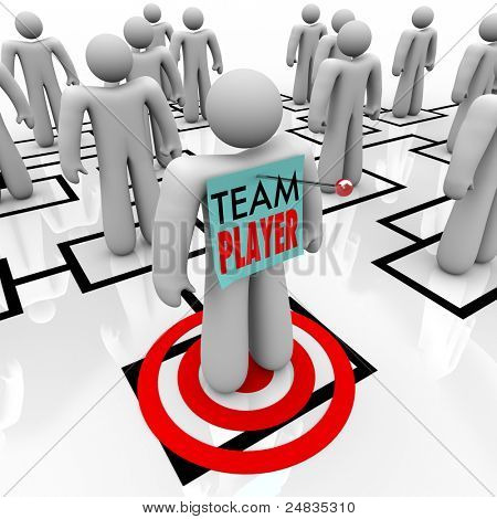 En arbejdstager, der er markeret som Team Player er identificeret som en af de bedste folk i et organisationsdiagram og s
