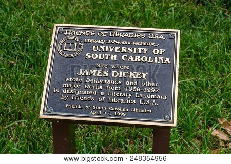 Author James Dickey Memorial Plaque