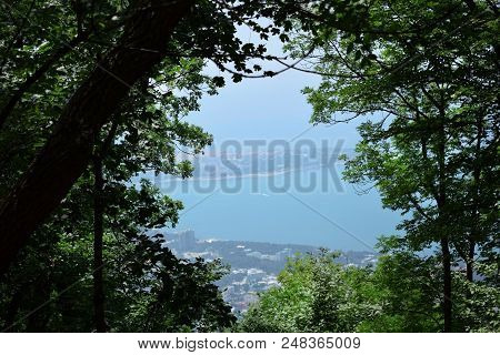 Gelendzhik, Russia - June 27, 2018: The Gelendzhik Bay View From The Forest On The Top Of The Markot