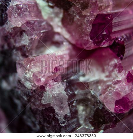 Natural Tourmaline In The Form Of A Needle Unit Closeup