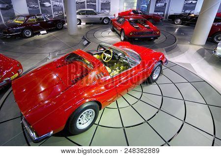 Athens, Attica / Greece - February 9, 2013: Ferrari Dino 246 Gts And Ferrari 365 Gt4 Berlinetta Boxe