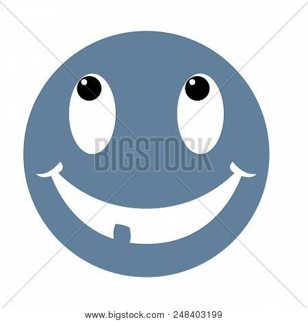 Emotional Physiognomy Icon Vector Illustration Flat Style Blue