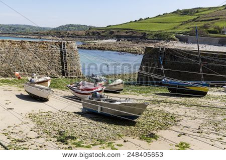 Port Racine, Cherbourg, Normandy, France - June Circa, 2018. Port Racine Is The Smallest Port Of Fra