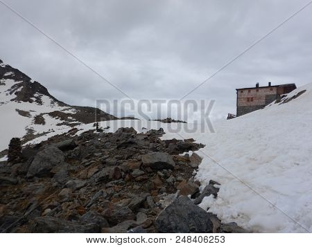 Mountain Hut In The Alps