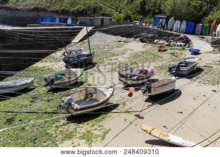 Port Racine, Cherbourg, Normandy, France - June Circa, 2018. Port Racine Is The Smallest Port Of Fra