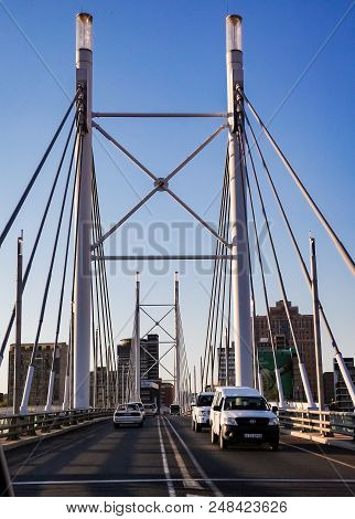 Johannesburg, South Africa, September 11, 2011, Nelson Mandela Bridge In Braamfontein Johannesburg