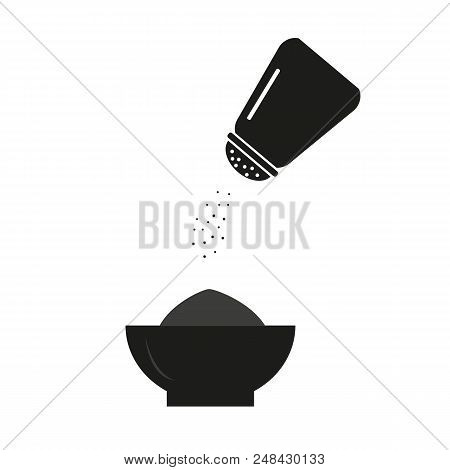 Salt Bottle, Flat Design Vector Stock Illustration Eps 10