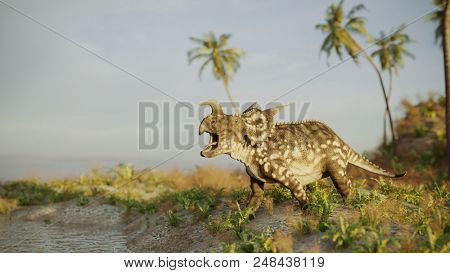 3d rendering of the roaring einiosaurus