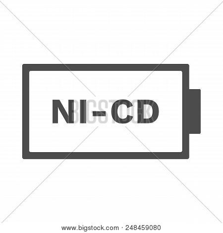 Nicd Battery Icon. Vector. Isolated On White Background.