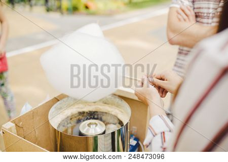 Theme Is A Family Small Business Cooking Sweets. Hands Close-up Young Woman Trader Owner Of The Outl