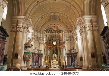 RADNA, 07 JULY 2018 - Interior view of Maria Radna Franciscan Monastery in Arad, Romania , Europe