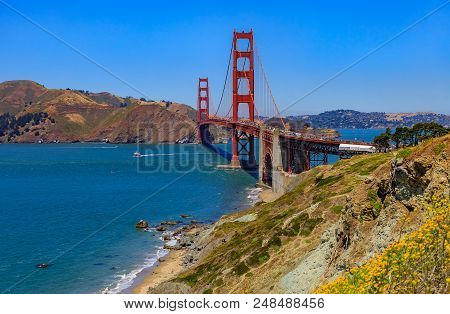 Golden Gate Bridge In San Francisco On A Clear Day